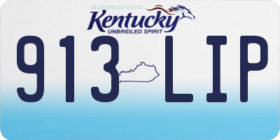 KY license plate 913LIP