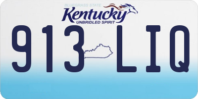 KY license plate 913LIQ