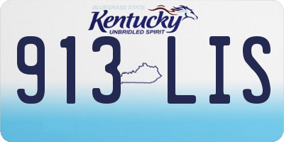 KY license plate 913LIS