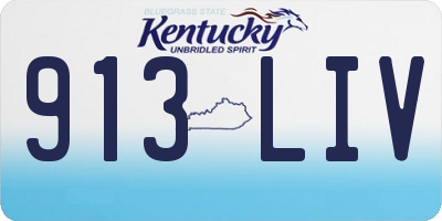 KY license plate 913LIV