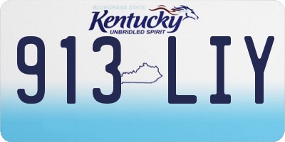 KY license plate 913LIY