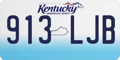 KY license plate 913LJB