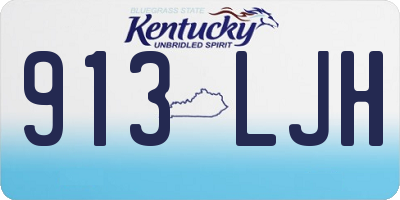 KY license plate 913LJH