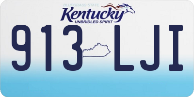 KY license plate 913LJI