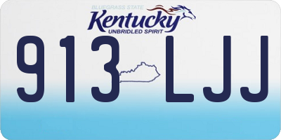 KY license plate 913LJJ