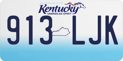 KY license plate 913LJK