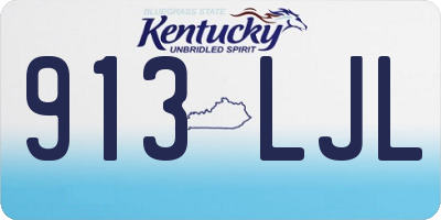 KY license plate 913LJL