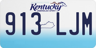 KY license plate 913LJM
