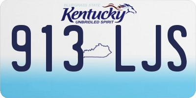 KY license plate 913LJS