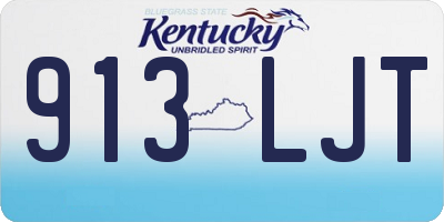 KY license plate 913LJT