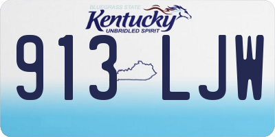 KY license plate 913LJW