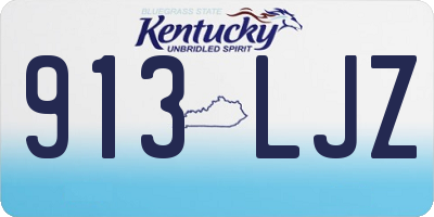 KY license plate 913LJZ