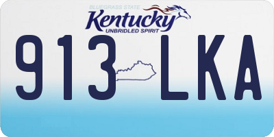 KY license plate 913LKA