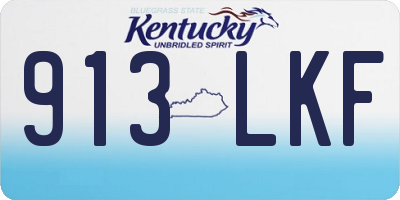 KY license plate 913LKF