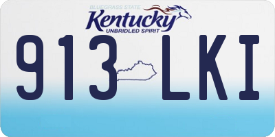 KY license plate 913LKI
