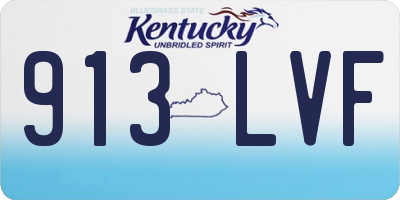 KY license plate 913LVF