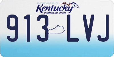 KY license plate 913LVJ