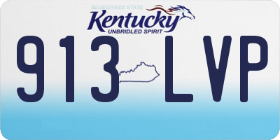 KY license plate 913LVP