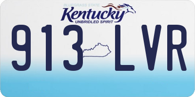KY license plate 913LVR