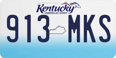 KY license plate 913MKS