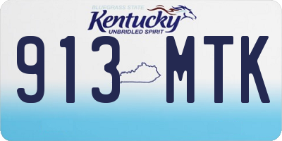 KY license plate 913MTK