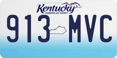 KY license plate 913MVC