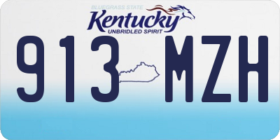KY license plate 913MZH