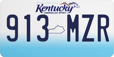 KY license plate 913MZR