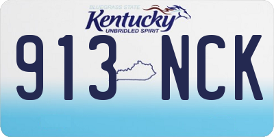 KY license plate 913NCK