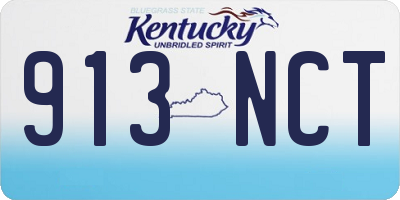 KY license plate 913NCT