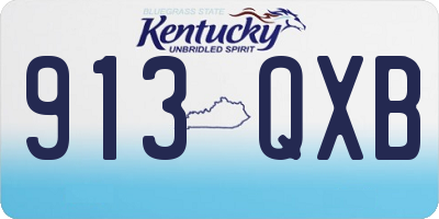 KY license plate 913QXB