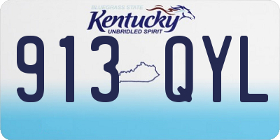 KY license plate 913QYL