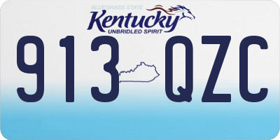 KY license plate 913QZC