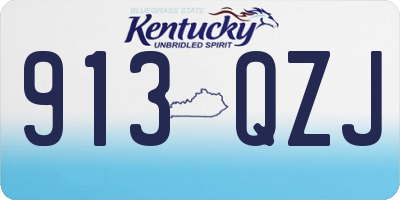 KY license plate 913QZJ