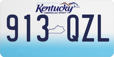 KY license plate 913QZL