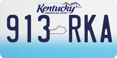 KY license plate 913RKA