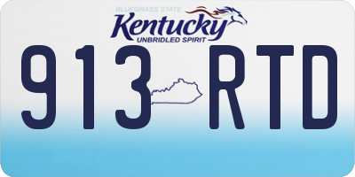 KY license plate 913RTD