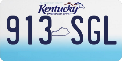 KY license plate 913SGL