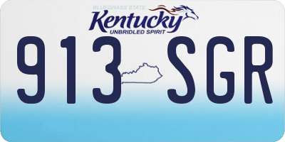 KY license plate 913SGR