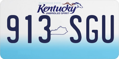 KY license plate 913SGU