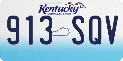KY license plate 913SQV
