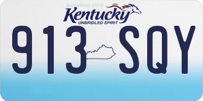 KY license plate 913SQY