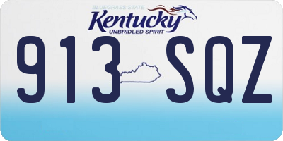KY license plate 913SQZ
