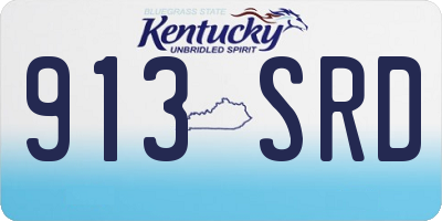 KY license plate 913SRD