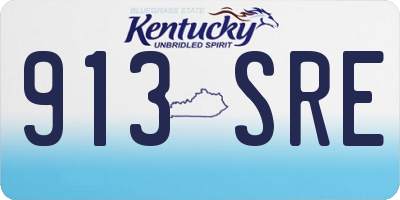 KY license plate 913SRE