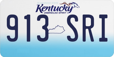 KY license plate 913SRI
