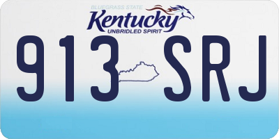 KY license plate 913SRJ