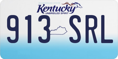 KY license plate 913SRL