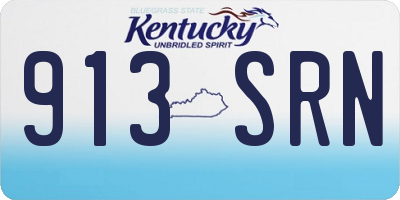 KY license plate 913SRN