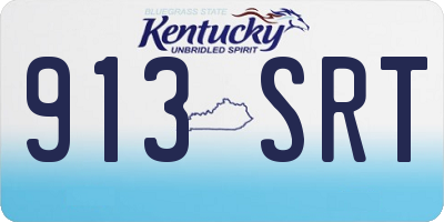 KY license plate 913SRT